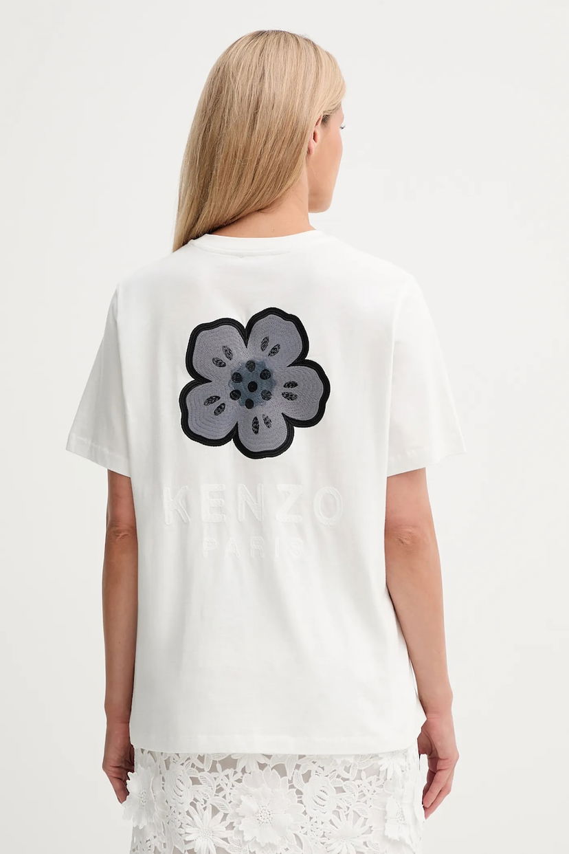 Tričko KENZO Kenzo Women's Floral T-Shirt Biela | FF62TS5564SG