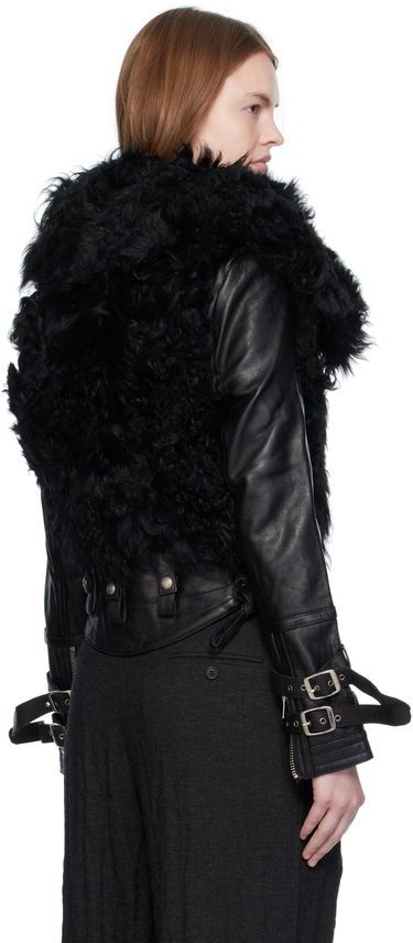 Bunda R13 R13 Furry Shrunken Shearling Jacket Čierna | R13WR419-R544A, 2
