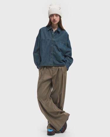 Košeľa American Vintage American Vintage OZYR Denim Shirt Modrá | OZY06AE25-MEDIUM-GREEN-CAST, 1