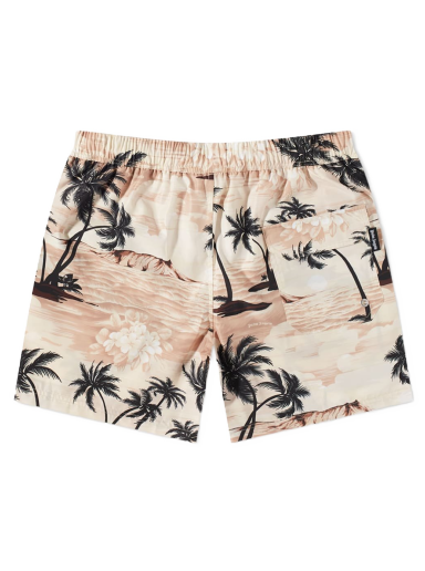 Plavky Palm Angels Hawaiian Swim Short Béžová | PMFD002S23FAB0046110