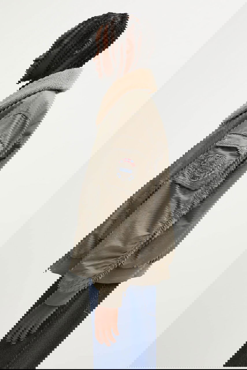 Bomber bunda Napapijri Napapijri A-Nemes Bomber Jacket Šedá | NP0A891XN1T1, 1