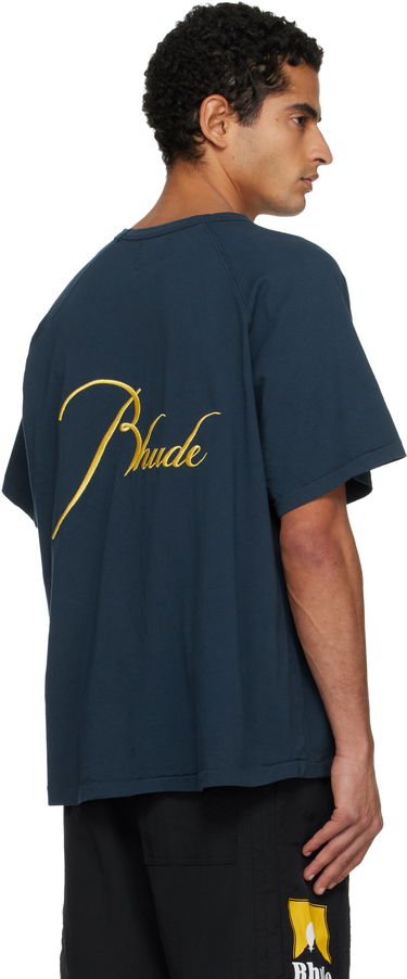 Tričko Rhude Classique Raglan Logo T-shirt Navy | RHPF25TT16012, 2