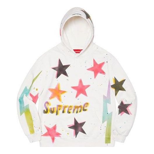 Mikina Supreme Gonz Stars Print Hoodie Biela | SUP-SS21-452