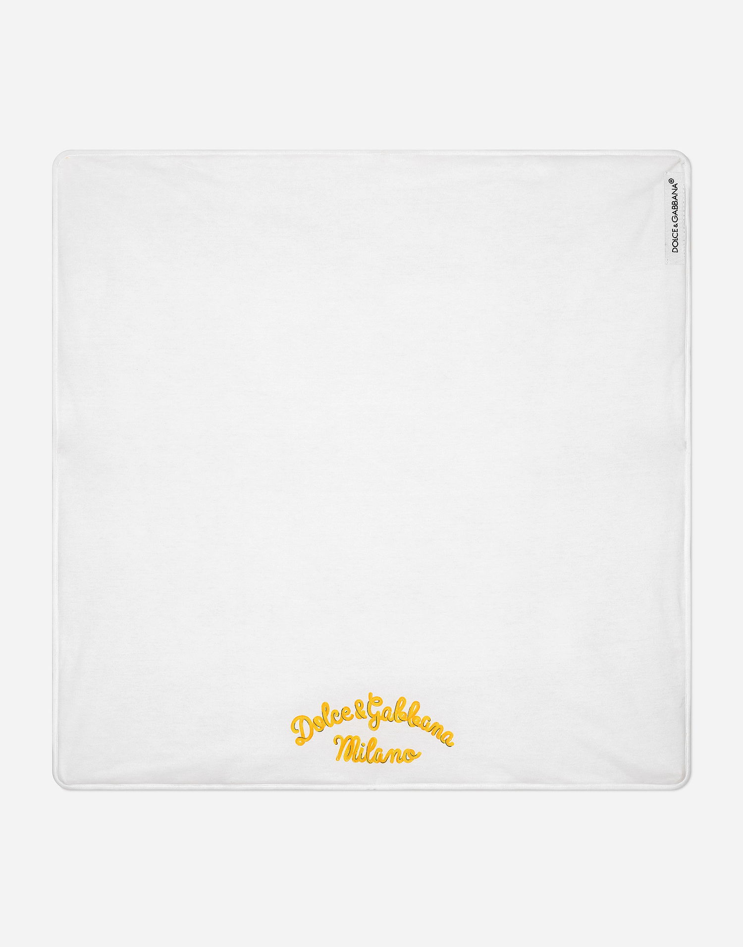 Home decor Dolce & Gabbana Jersey Blanket With Yellow Print Biela | LNJAD7II7DZH03TN, 0