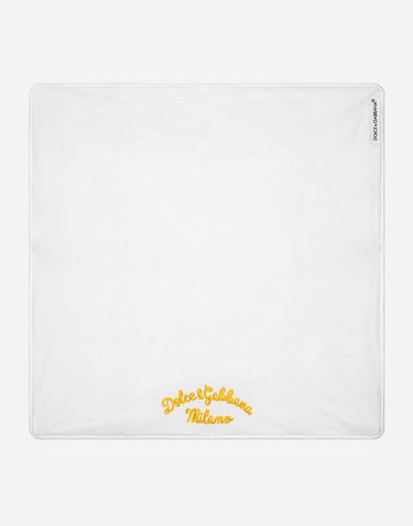 Home decor Dolce & Gabbana Jersey Blanket With Yellow Print Biela | LNJAD7II7DZH03TN, 0