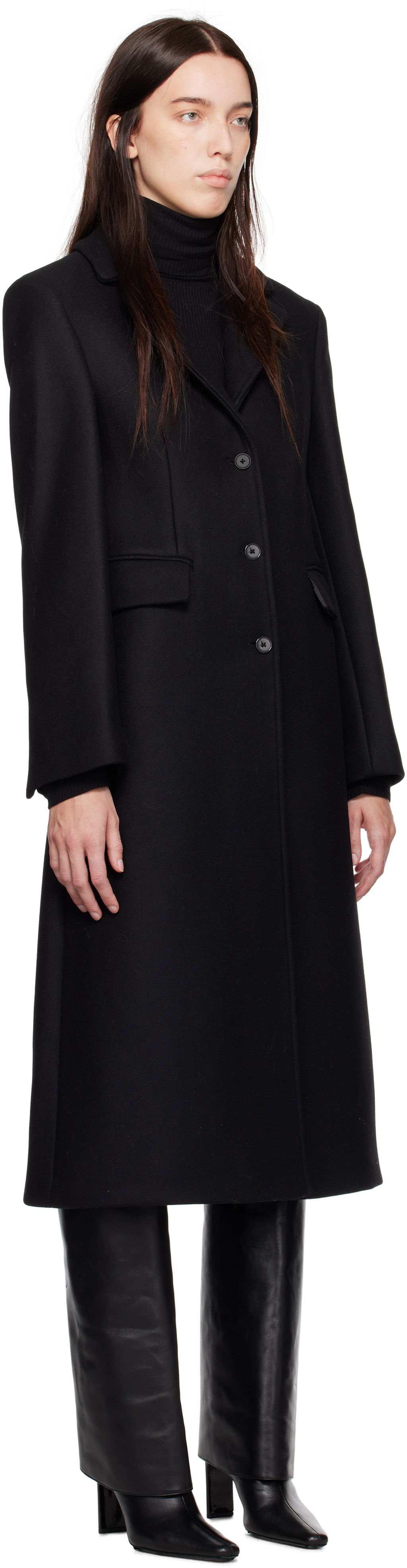Kabáty Loulou de Saison Loulou de Saison Alisa Long Coat Čierna | ALISA, 1