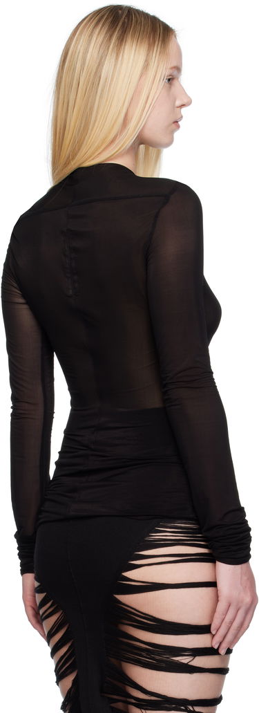 Dres Rick Owens Rick Owens Lido Stretch Cupro Jersey Top Čierna | RO01E7265 BZ, 2