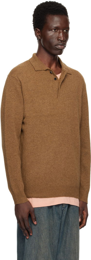 Sveter BEAMS BEAMS PLUS Knit Polo Šedá | 38120004103, 4