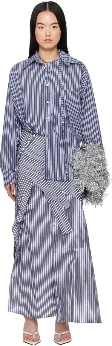 Šaty Ottolinger Ottolinger Deconstructed Shirting Midi Dress Modrá | 11150011101, 0