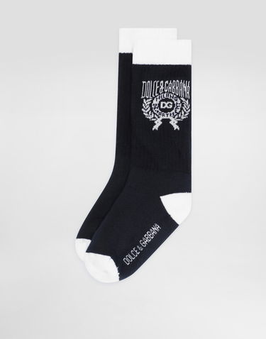Ponožky Dolce & Gabbana Dolce & Gabbana Cotton Socks With DG Logo Navy | LBKAG7JBCH7B0789, 3