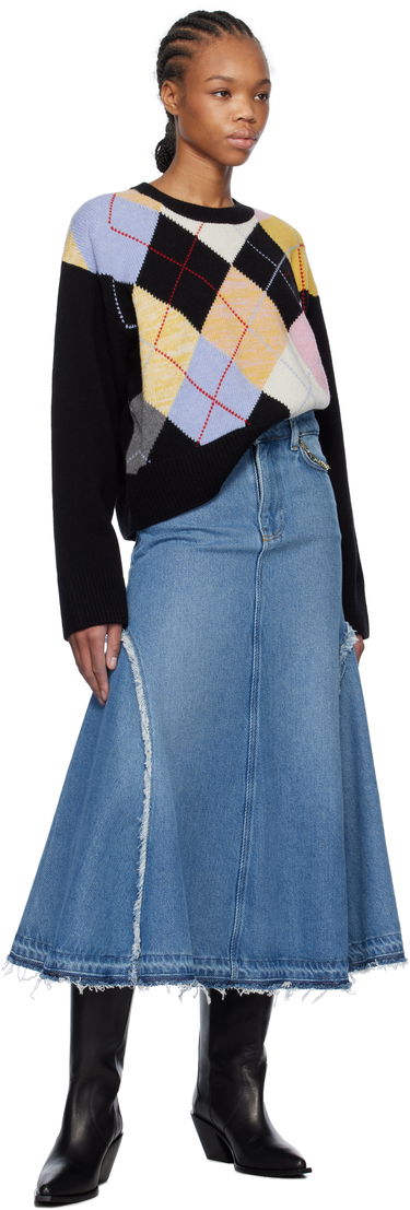 Sukňa GANNI GANNI Denim Midi Skirt Modrá | J1601, 3
