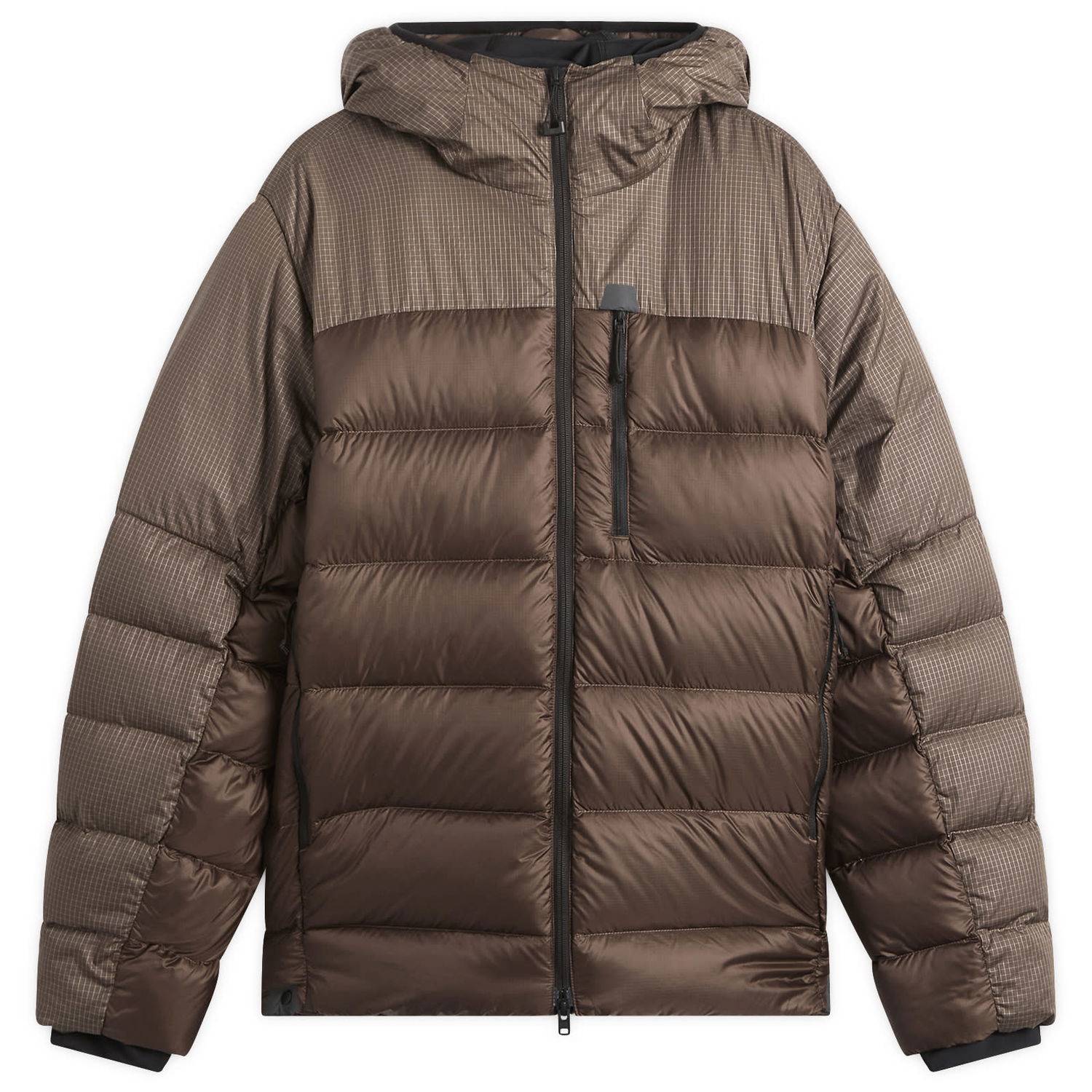 Prešívaná bunda The North Face HKE Kalix Grid Pattern Down Hooded Jacket Hnedá | NF0A8D1Y1OI, 1