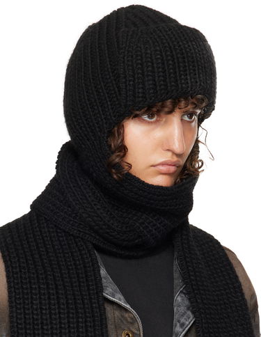 Kulicha We11done We11done Chunky Knit Muffler & Beanie Set Čierna | WD-KH3-24-642-U-BK, 1