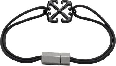 Náramok Off-White Rubber Bracelet With Metal Clasp Čierna | OMOA10AC99MET0011010, 1