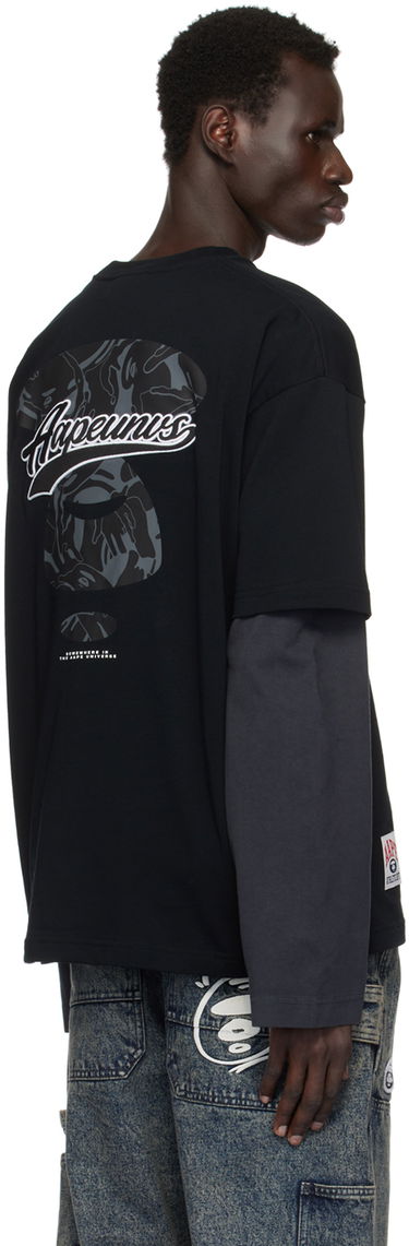 Tričko AAPE by A Bathing Ape AAPE by A Bathing Ape 'A' Logo Injection T-Shirt Čierna | AAPTEM1585XXMBKX, 2