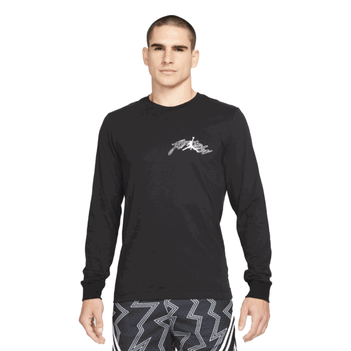 Tričko Nike M J AIR DF GFX LS CREW Čierna | DJ1740-010, 0