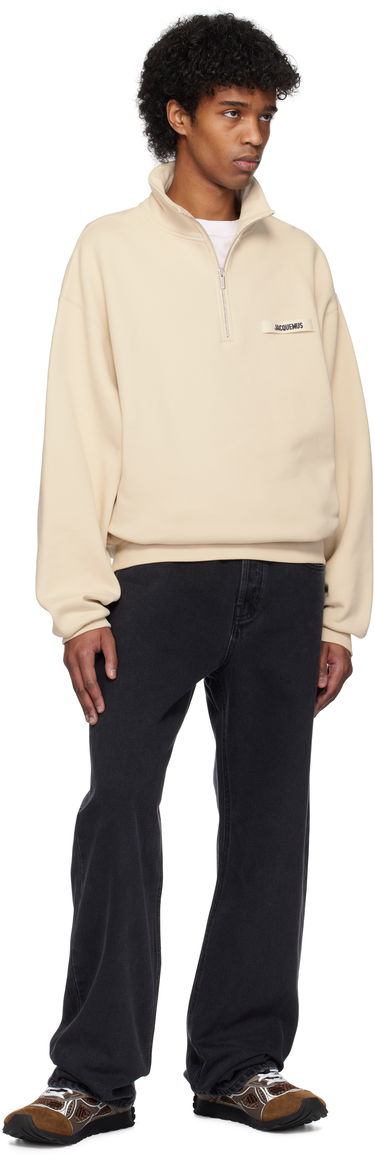 Mikina Jacquemus Jacquemus Gros Grain Zipped Rollneck Sweatshirt Béžová | 25E255JS283-2458, 3