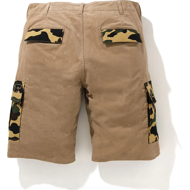 Šortky BAPE 1st Camo Corduroy Wide 6pocket Shorts Béžová | 001SPH301006X, 1