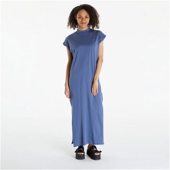 Urban Classics Dresses Ladies Long Extended Shoulder Dress Vintageblue TB6027-02428