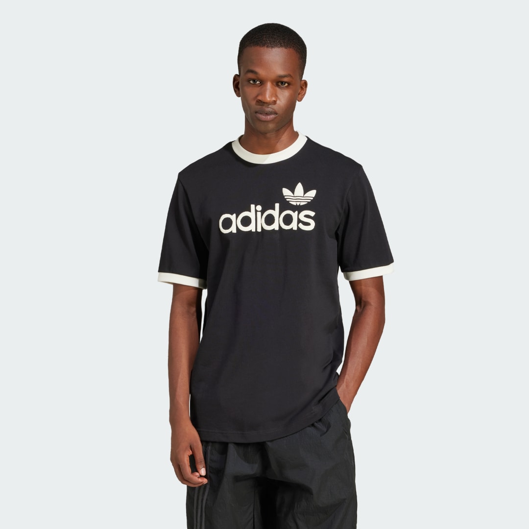 Tričko adidas Performance Simple T-Shirt Black Cotton Blend Ringer Čierna | JC8372, 0