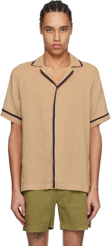 Košeľa Orlebar Brown Orlebar Brown Maitan Linen Resort Shirt Béžová | 280304, 0