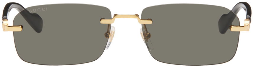 Slnečné okuliare Gucci Rimless Sunglasses "Black & Gold" Čierna | GG1221S-001, 0