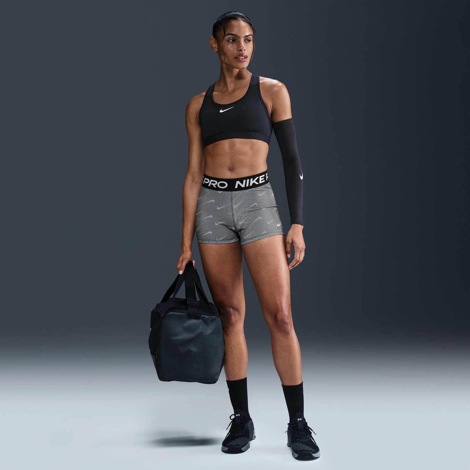 Šortky Nike Pro Printed Mid-Rise 3" Bike Shorts Čierna | HM6093-010, 0