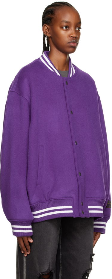 Bomber bunda We11done We11done Oversized Bomber Jacket Fialová | WD-JP3-22-029-U-PP, 1