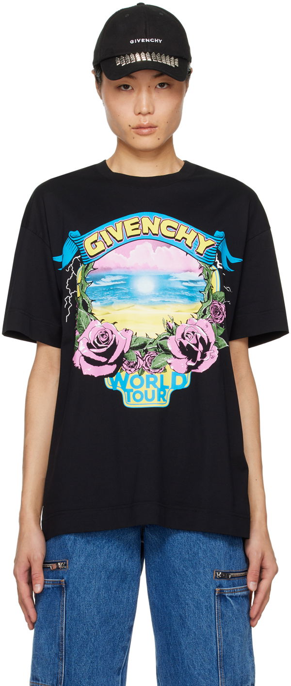 Tričko Givenchy Printed T-Shirt Čierna | BM71JA3YJ7001