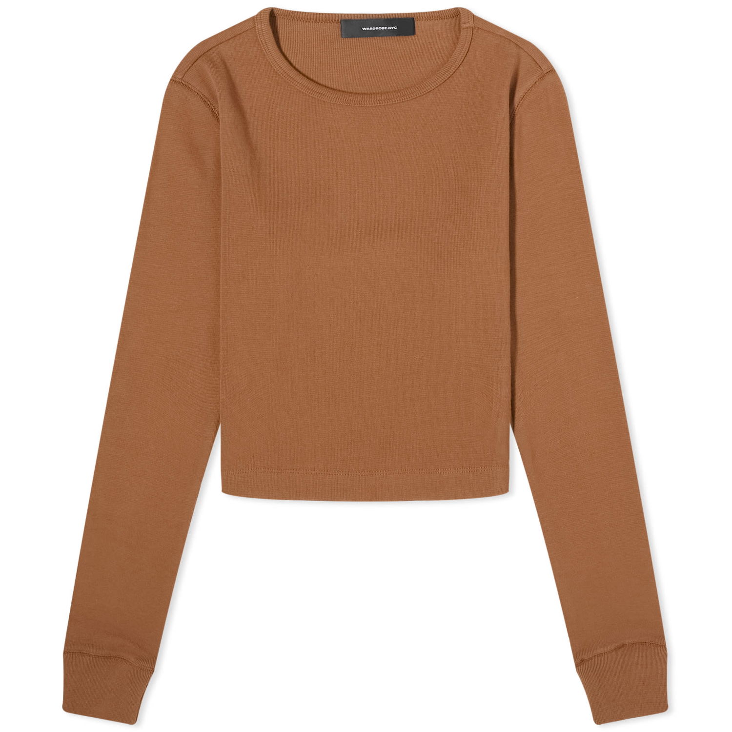 Tričko WARDROBE.NYC Hailey Bieber Long Sleeve Hnedá | W1043R09, 0