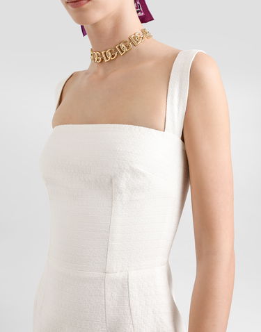 Šaty Dolce & Gabbana Dolce & Gabbana Stretch Mat Mini Dress Biela | F6TZCTFU9AUW0001, 3