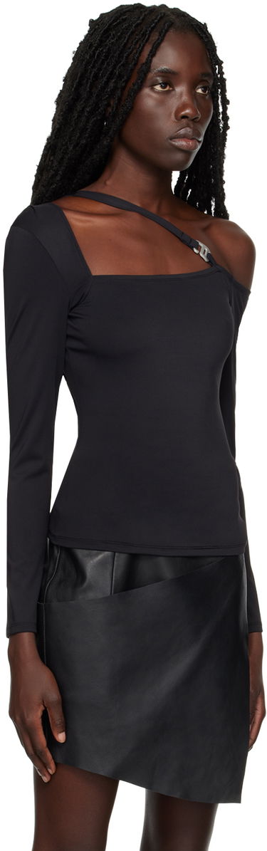 Tričko HELIOT EMIL Cutout Long Sleeve T-Shirt Čierna | AW22_W_13_026_P04_BLK01, 3