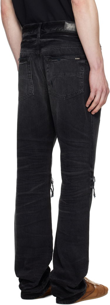 Džínsy AMIRI AMIRI Leather Straight MX1 Jeans Čierna | AMDNGH1086, 2