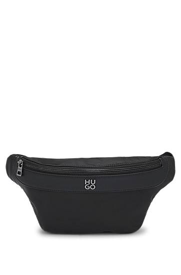 Ľadvinka BOSS HUGO Twill Belt Bag with Stacked Logo Čierna | 50547398, 0