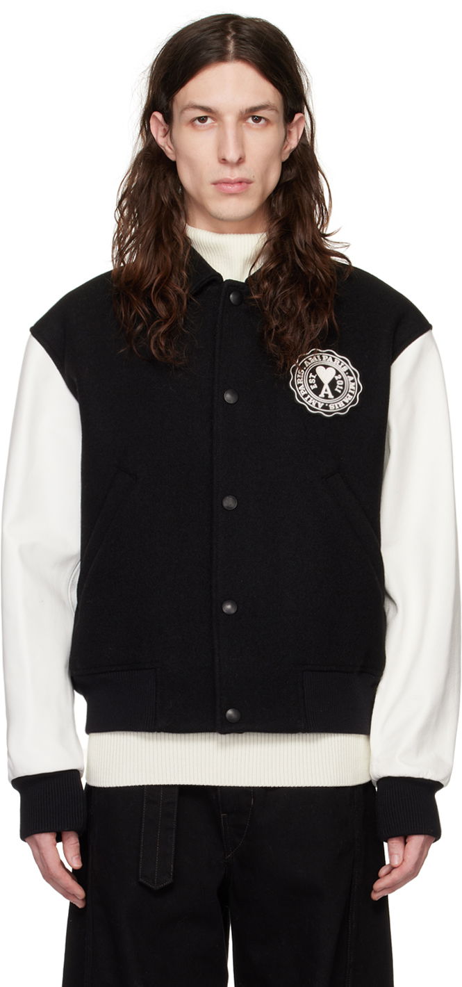 Bomber bunda AMI Patch Bomber Jacket Čierna | HJK214.259, 0