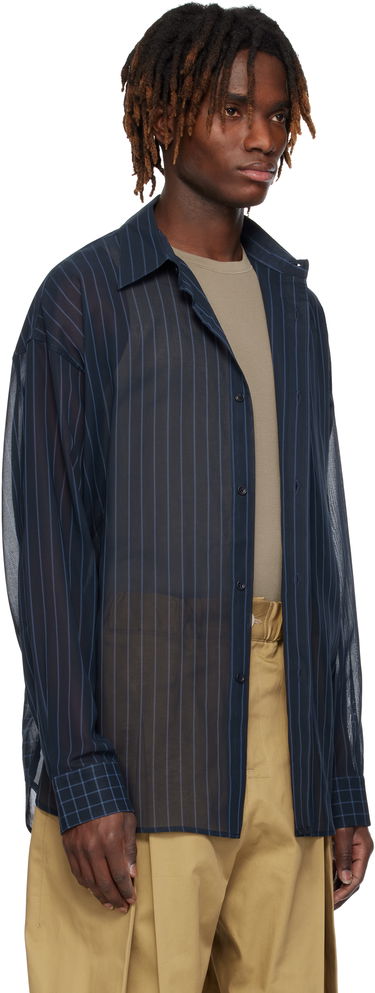 Košeľa sage NATION SAGE NATION Chisholm Sheer Striped Shirt Navy | S075 CHISHOLM SHIRT, 1