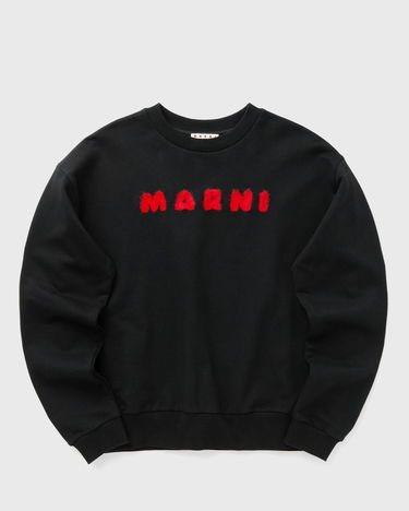 Mikina Marni Marni Faux Fur Logo Sweatshirt Čierna | FUMU0074S4-00N99, 0