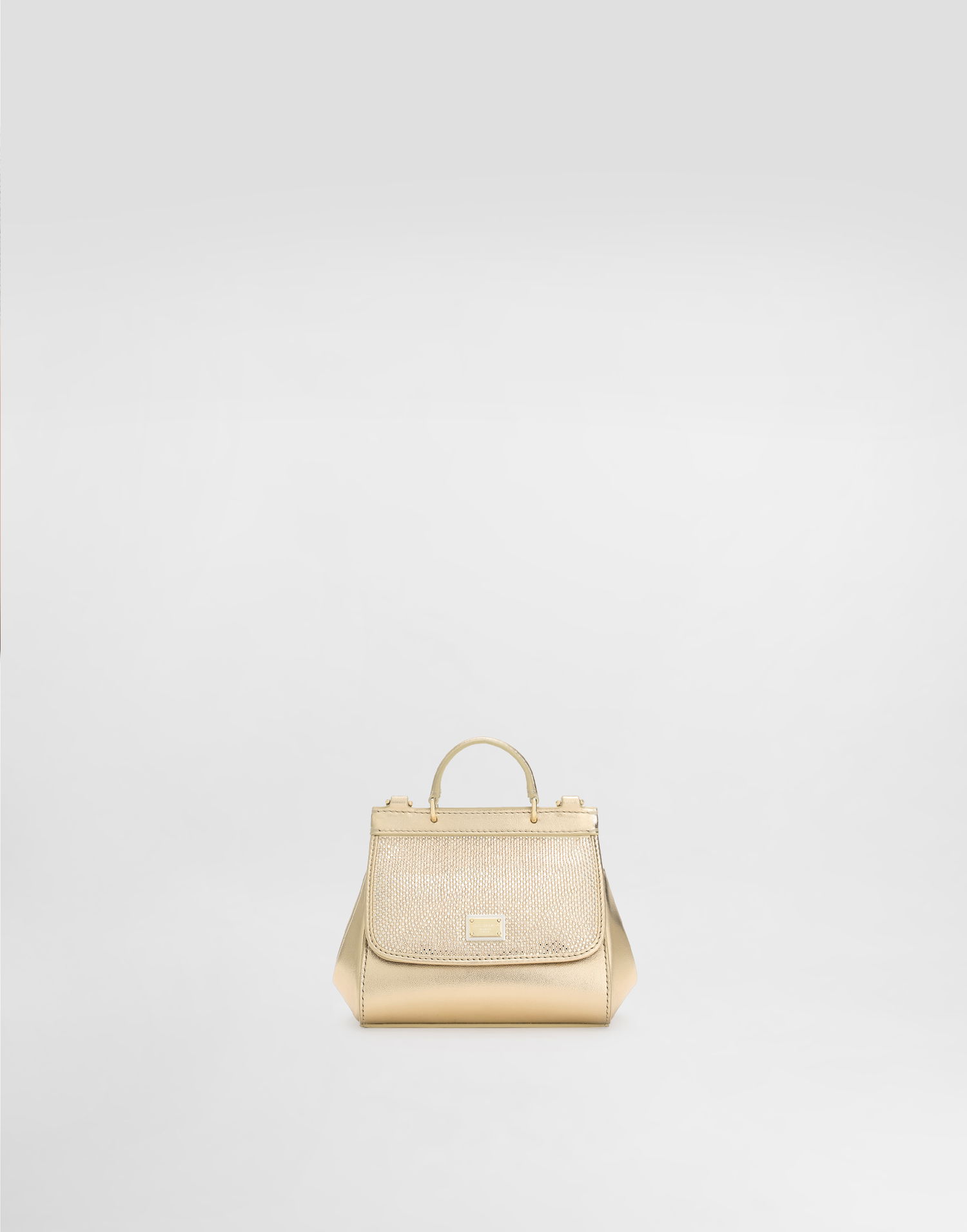 Kabelka Dolce & Gabbana Dolce & Gabbana Mini Sicily Leather Handbag Metalická | EB0003AA74687610, 0