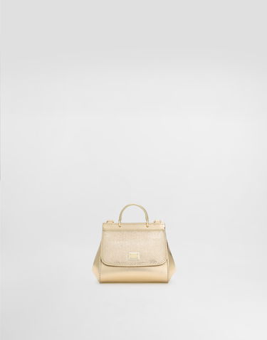 Kabelka Dolce & Gabbana Dolce & Gabbana Mini Sicily Leather Handbag Metalická | EB0003AA74687610, 0