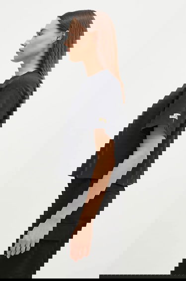 Crop Top Columbia Cropped T-Shirt Wallowa with STOP & LOOK Embroidery Čierna | 2090941, 1