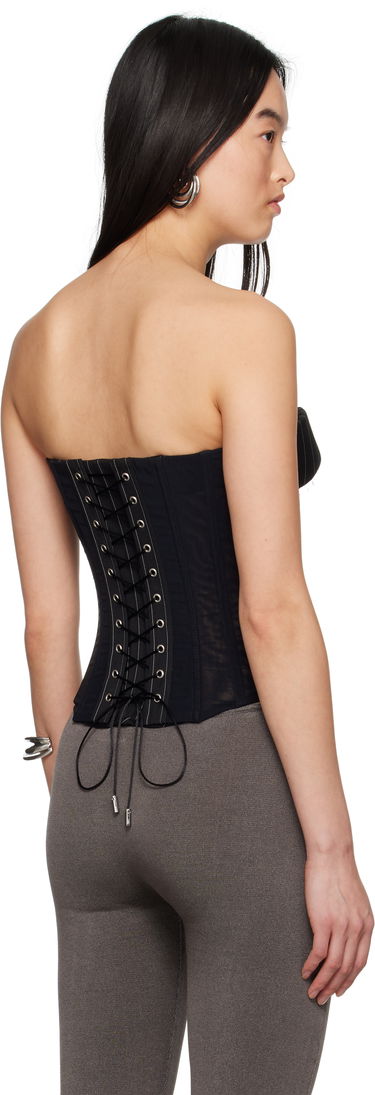 Podprsenka Jean Paul Gaultier Jean Paul Gaultier 'The Bi-Material Suit' Pinstripe Corset Čierna | 25/33-F-ST023-C074-0001, 2