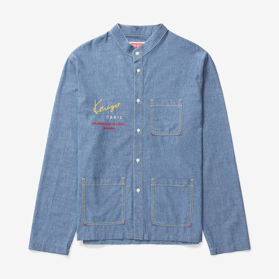 Košeľa KENZO Rinse Chambray Modrá | FD65DC4156X1.DM, 0