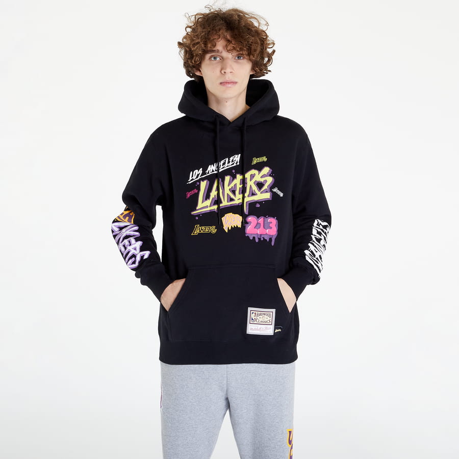 Mikina Mitchell & Ness Slap Sticker Hoodie Čierna | FPHD4771-LALYYPPPBLCK, 0