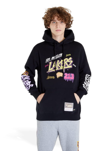 Mikina Mitchell & Ness Slap Sticker Hoodie Čierna | FPHD4771-LALYYPPPBLCK