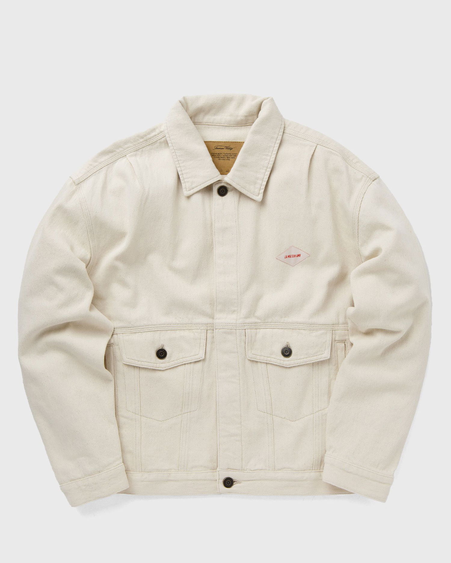 Bunda American Vintage Tineborow Beige Denim Jacket Béžová | TINE16GE24-ECRU, 0