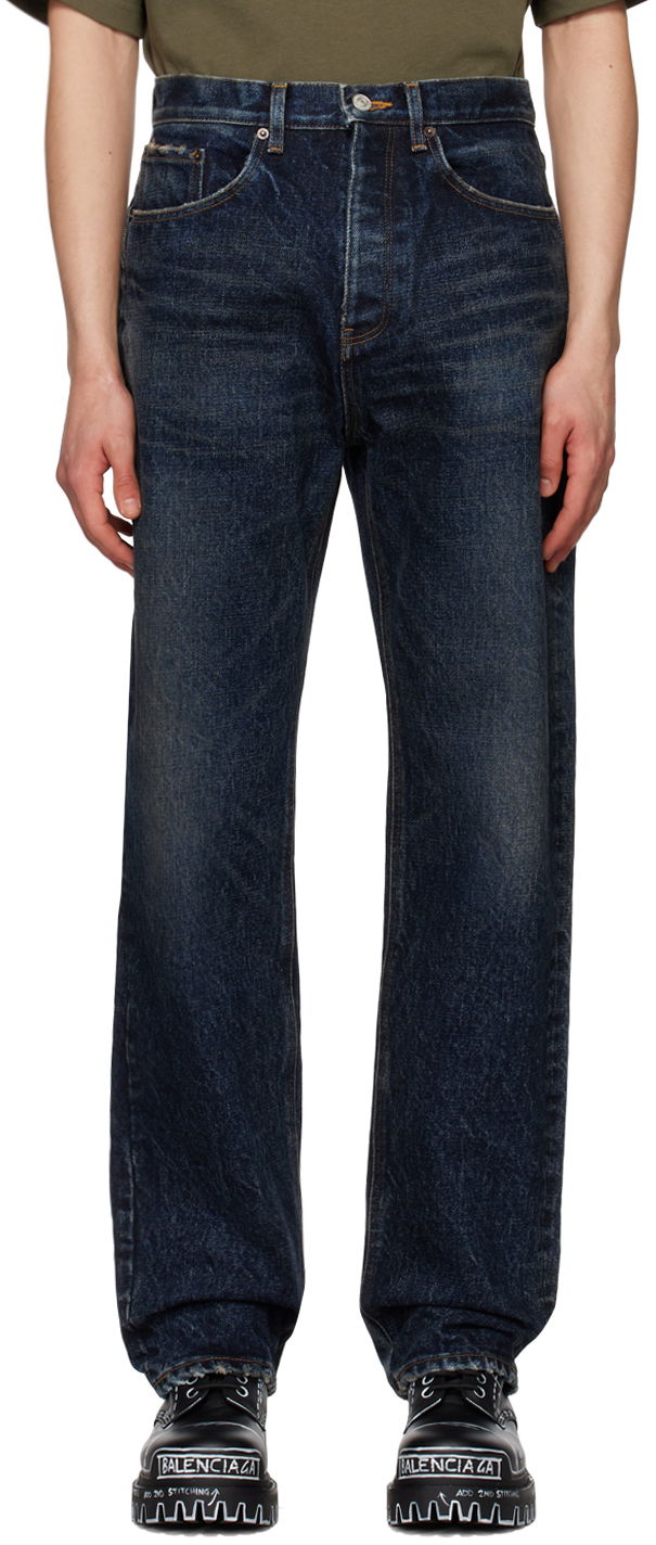 Džínsy Balenciaga Relaxed Jeans Navy | 724715-TNW51-4021, 0