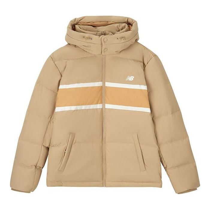 Prešívaná bunda New Balance Sportswear Hooded Jacket Béžová | AMJ33341-INC