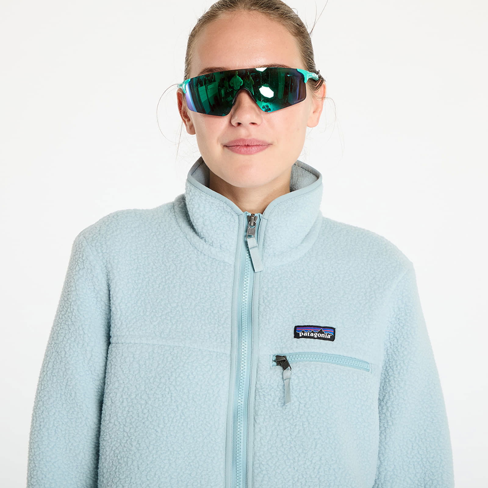 Retro Pile Jacket Thermal Blue