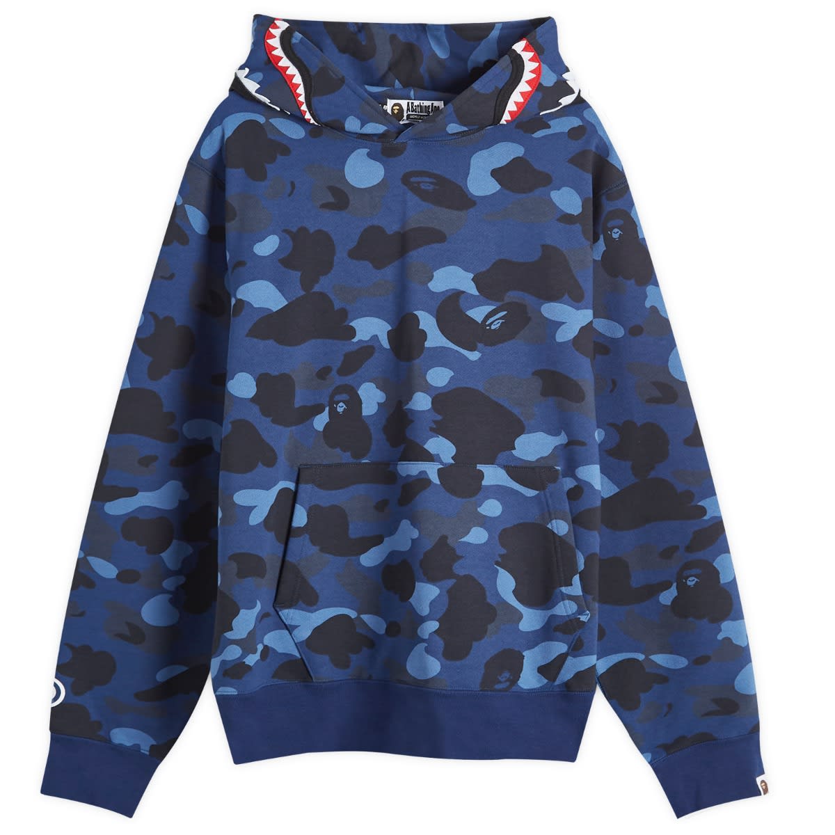 Mikina BAPE A Bathing Ape Colour Camo Shark Pullover Hoodie Navy | 001PPK301002M-NVY, 0