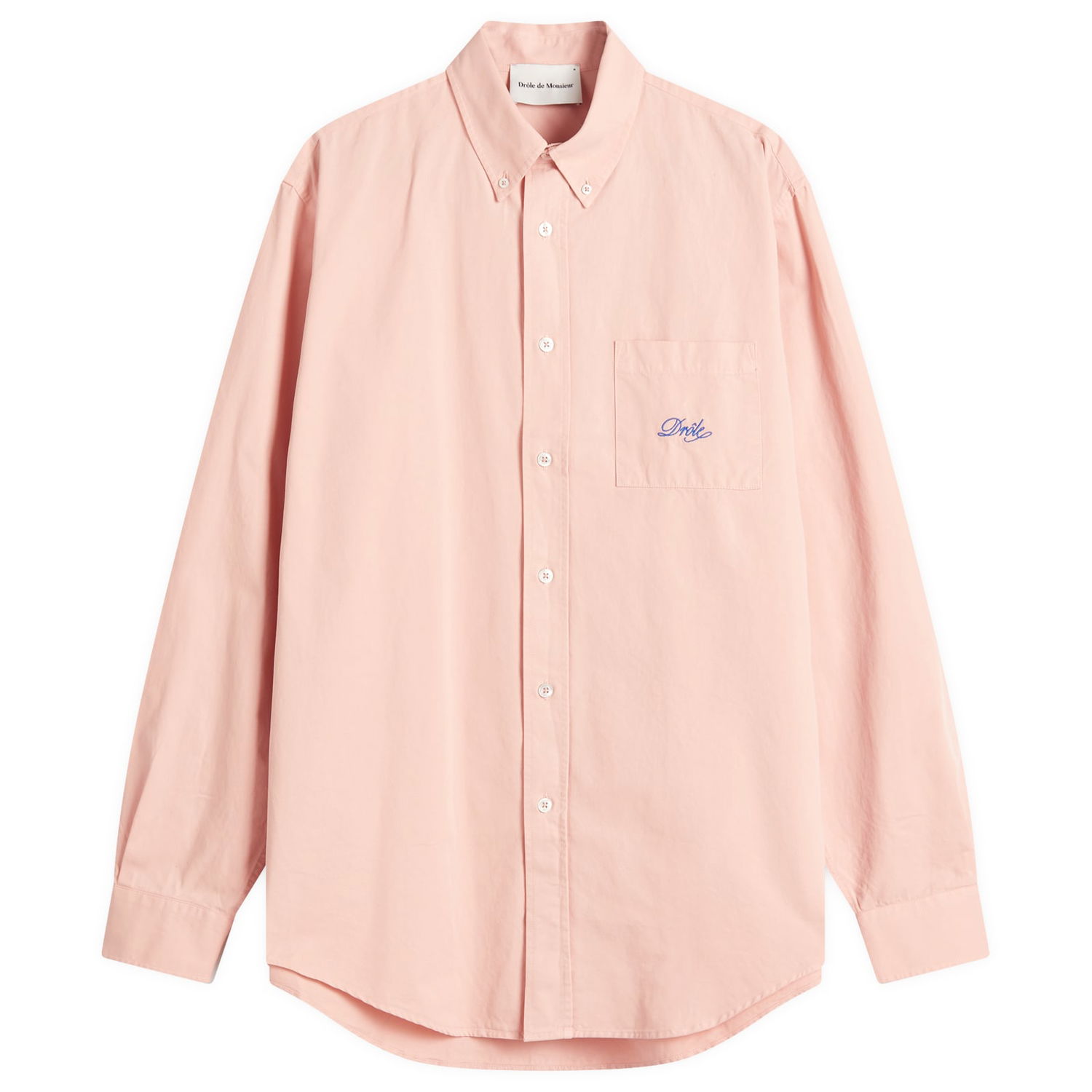 Košeľa Drôle de Monsieur Drole de Monsieur Oxford Cotton Long Sleeve Shirt, Size Large Ružová | G-SH195-CO178-LPI, 1